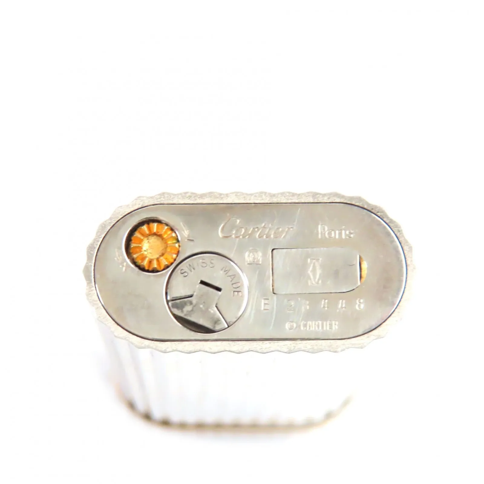 Cartier Trinity Silver Gas Lighter Roller Type