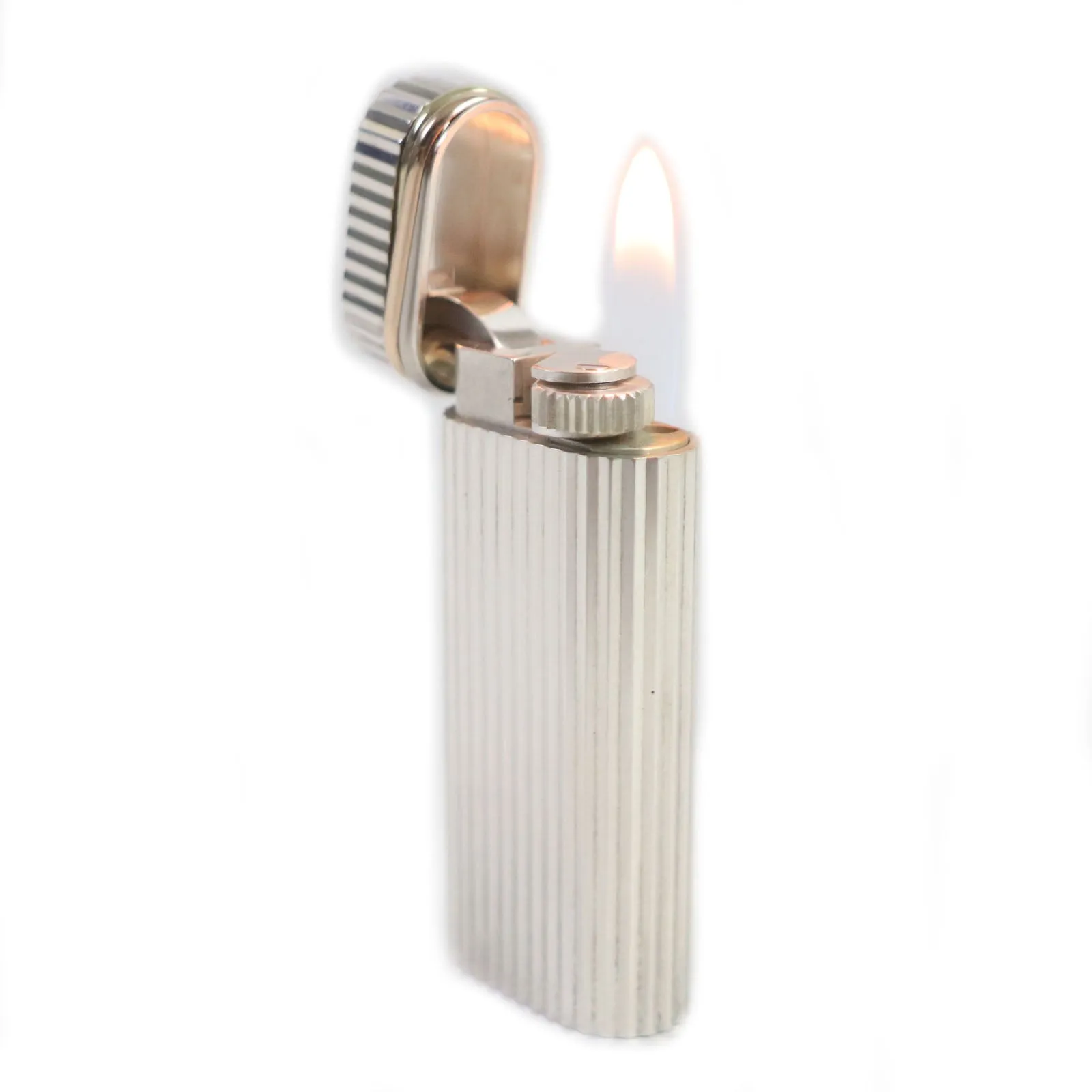 Cartier Trinity Silver Gas Lighter Roller Type