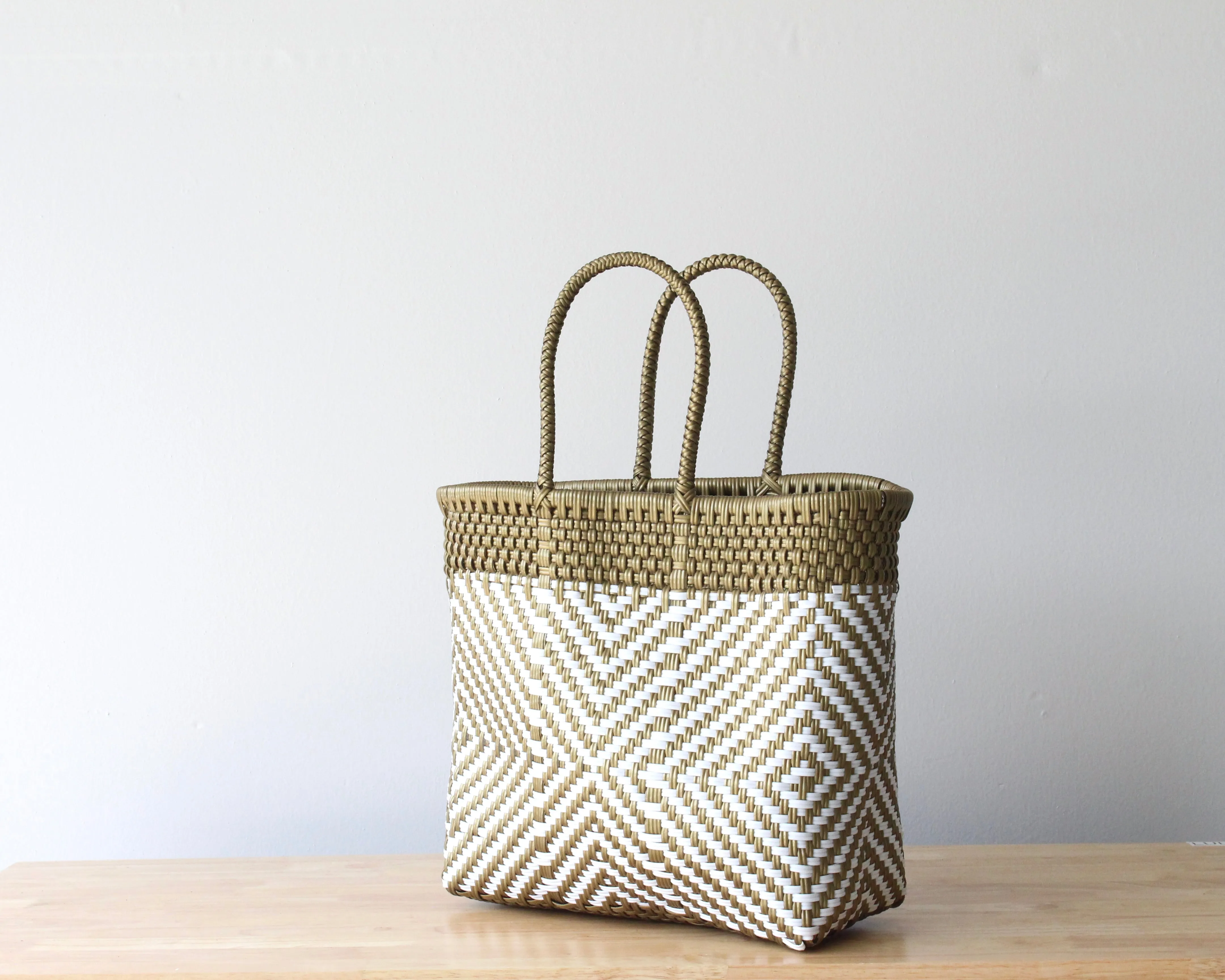 Gold & White Tote Bag by MexiMexi