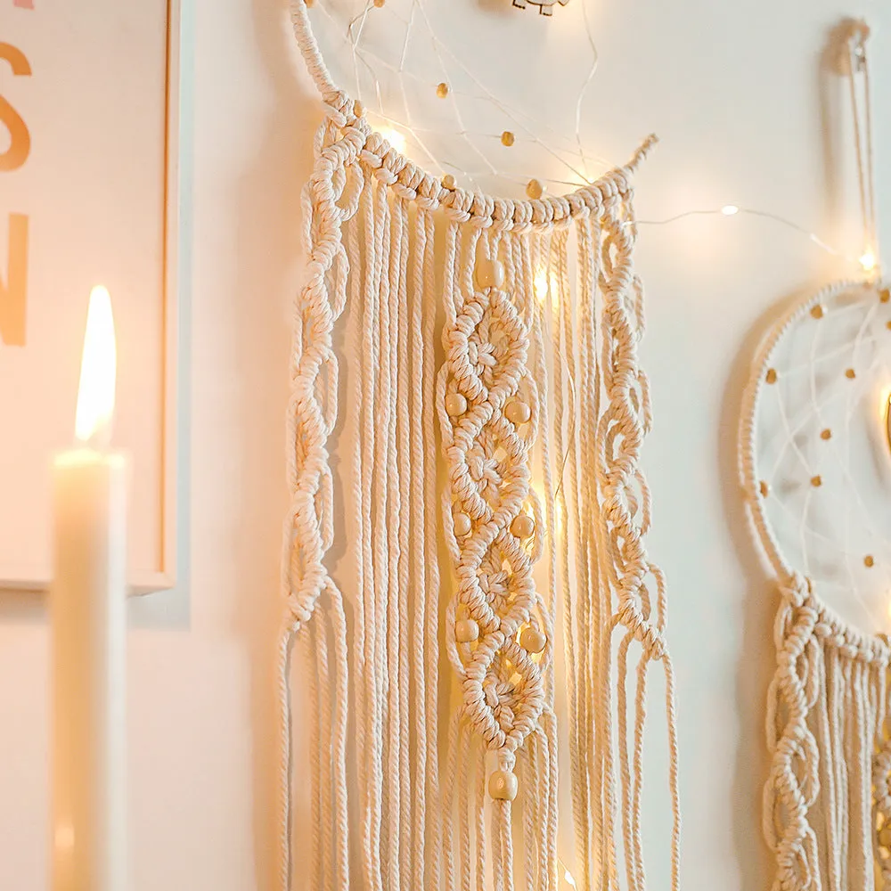 Hand Woven Macrame Wall Hanging Art 5 Different Styles You Choose Crescent Moon Star Wise Owl Handmade Bohemian Decoration Gorgeous Tapestry Hippie Gypsy Home Decor Living Room Bedroom