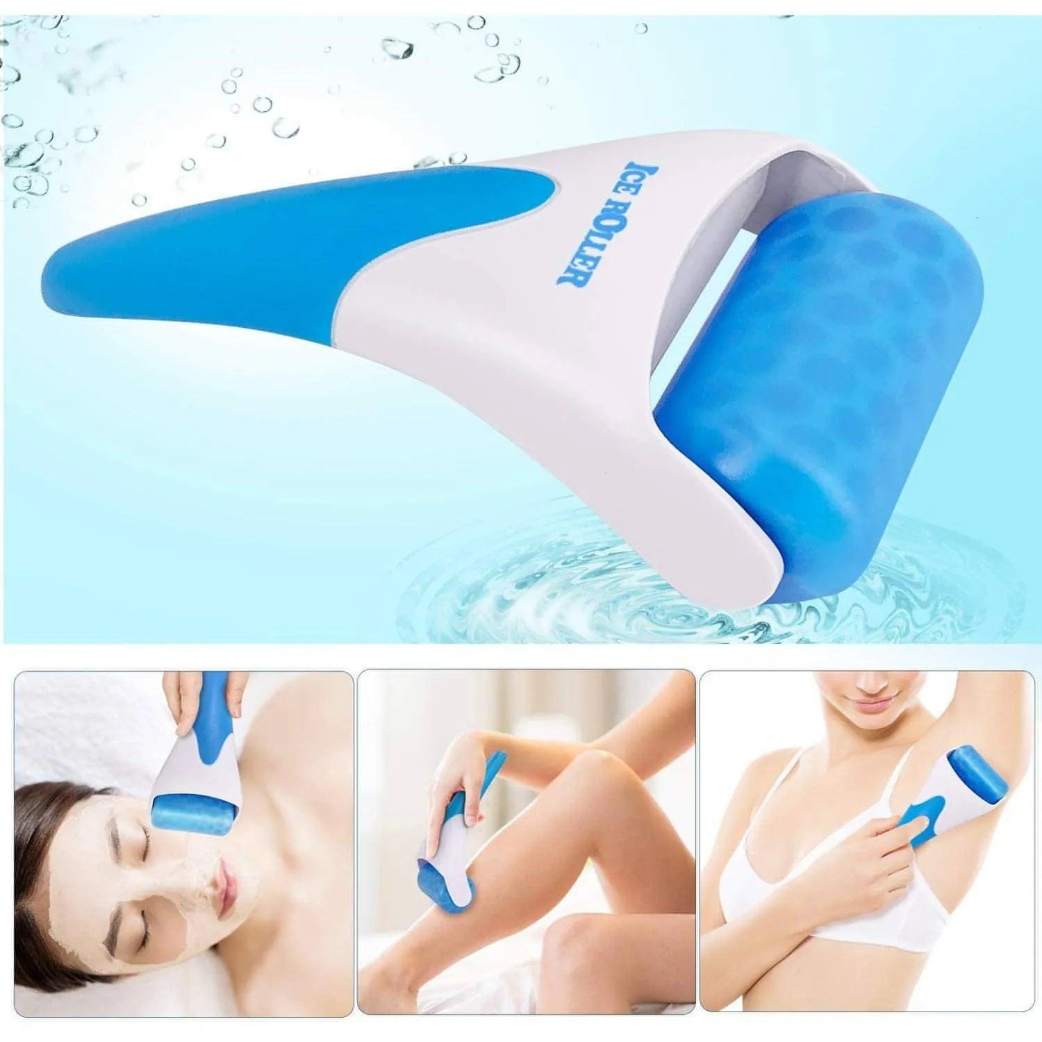 Ice Roller for Face and Eyes  | Cold Facial Ice Roller Massager for Eye Puffiness