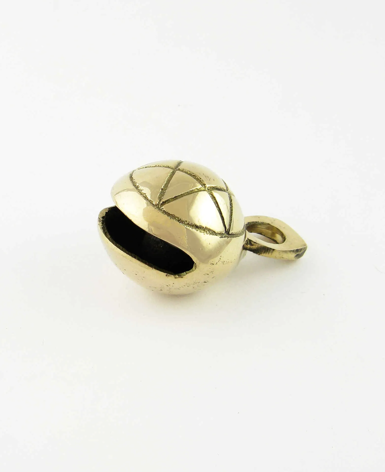 Small Round Brass Bell With Pentagram, 1-1/8 Inches Diameter