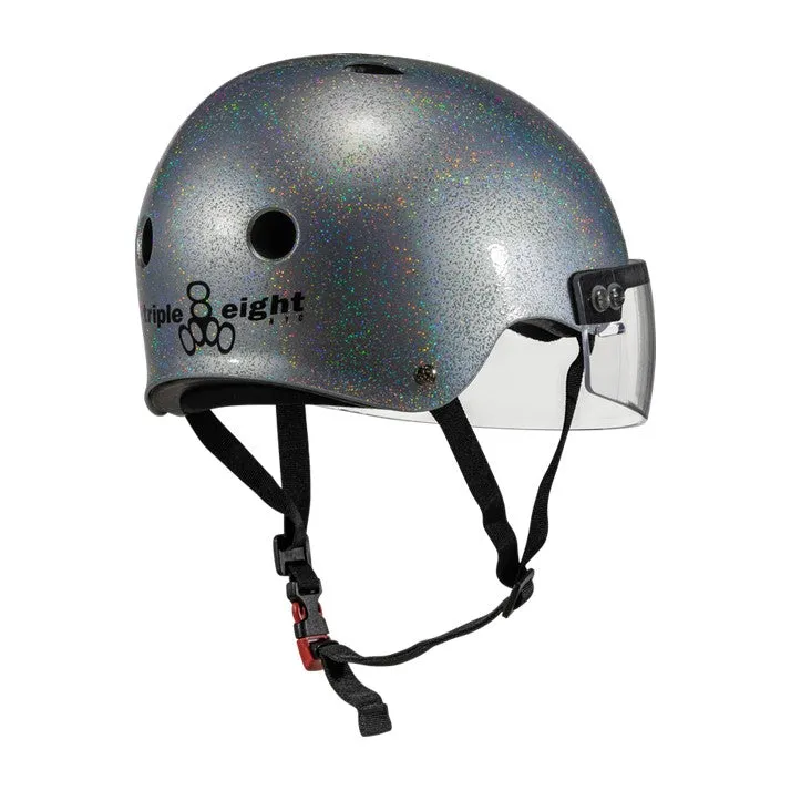 Triple 8 The Visor Silver Glitter Helmet