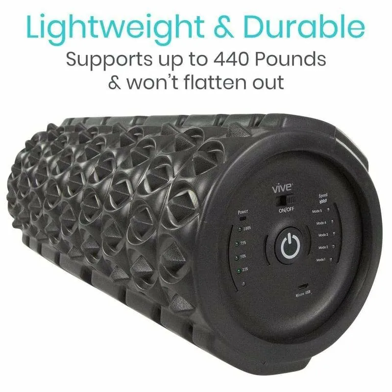 Vive Health Vibrating Foam Roller - Black
